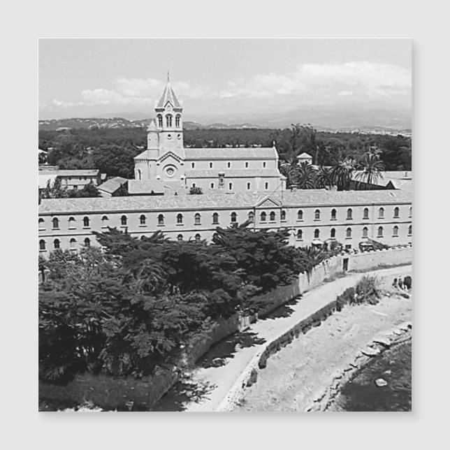 Carte Magnétique Monastère de l'île vintage Cannes-Saint-Honorat (Devant)