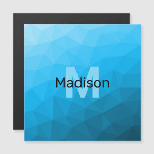 Carte Magnétique Monogramme à motif géométrique en maille dégradé c
