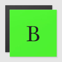 Monogrammes Initiales Cool vert néon brillant et c