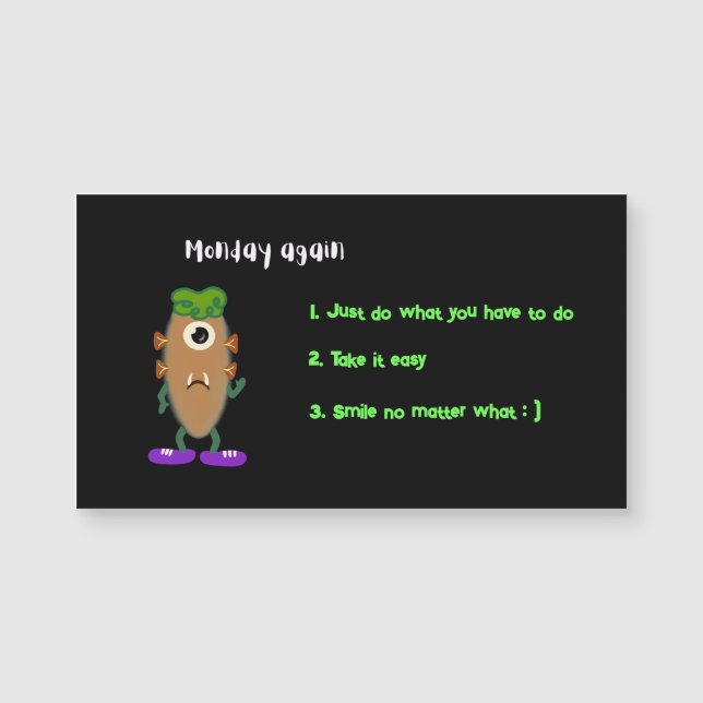 Carte Magnétique Monstre de pomme de terre (Devant)