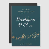 Montagnes Abstraites Vert foncé Enregistrer la dat