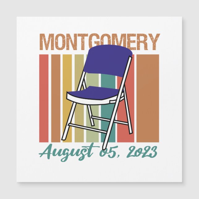 Carte Magnétique Montgomery Brawl Folding Chair 5 août 2023 (Devant)
