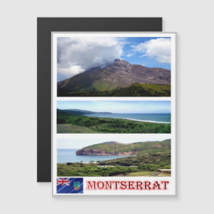 Carte Magnétique Montserrat - Mosaïque -