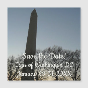 Carte Magnétique Monument de Washington dans le paysage d'hiver II