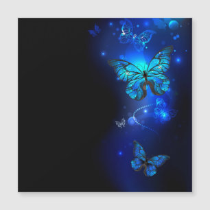 Carte Magnétique Morpho Butterfly in the Dark Background
