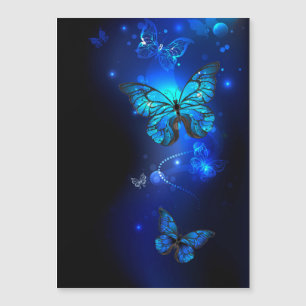 Carte Magnétique Morpho Butterfly in the Dark Background