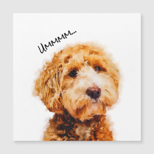 Carte Magnétique Motif de chien de caniche à mignons imprimés