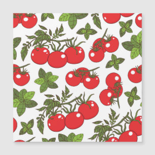 Carte Magnétique Motif de cuisine sans couture Tomato Basil