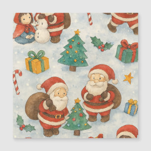 Carte Magnétique Motif de Noël de style Ghibli