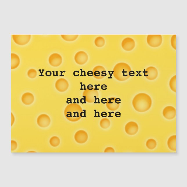 Carte Magnétique Motif de texture au fromage suisse (Devant)