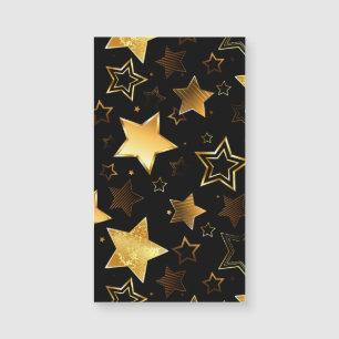 Carte Magnétique Motif sans couture avec étoiles d'or