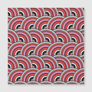 Carte Magnétique Motif sans couture géométrique rétro