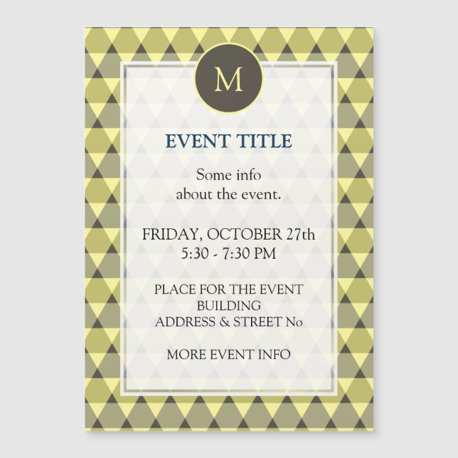 Carte Magnétique Motif triangles (Devant)