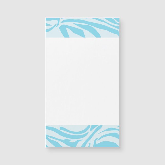 Carte Magnétique Motif Zèbre Bleu (Devant)
