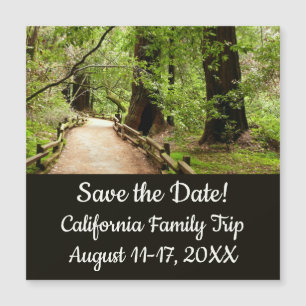 Carte Magnétique Muir Woods Path II Nature Sauvez la date