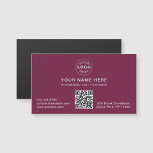 Carte Magnétique Mulberry profonde avec vos inform