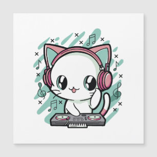 Carte Magnétique musique de chat