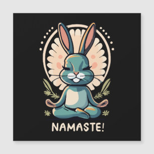 Carte Magnétique namaste lapin yoga lapin méditation