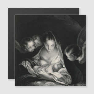 Carte Magnétique Nativité Mère Mary Angels Bébé Jésus Magnétique