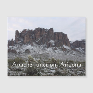 Carte Magnétique Neige sur les montagnes de superstition