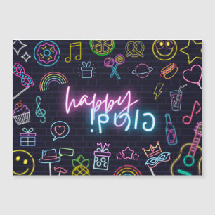 Carte Magnétique Neon Purim