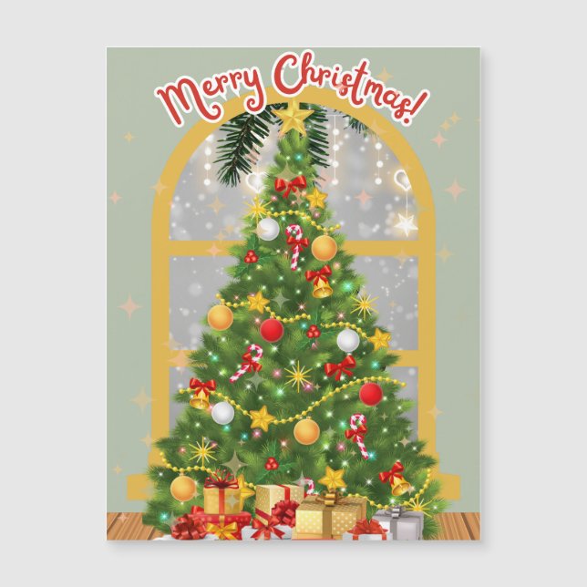 Carte Magnétique Noël 2024  (Devant)