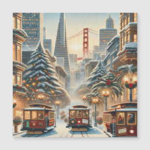 Carte Magnétique Noël à San Francisco – Golden Gate