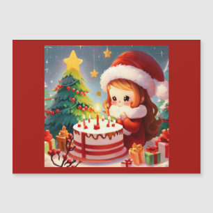 Carte Magnétique Noël Anniversaire 1