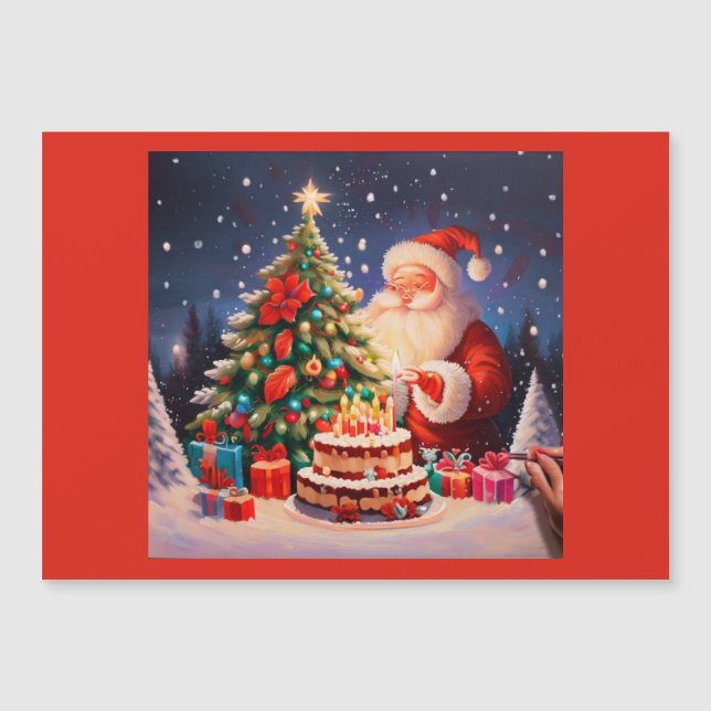 Carte Magnétique Noël Anniversaire 9 (Devant)