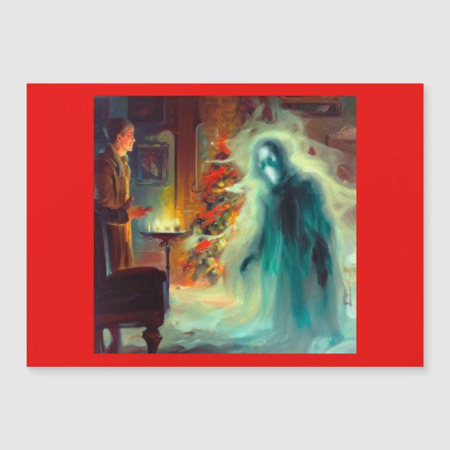 Carte Magnétique Noël Carol Fantôme de Noël Futur (Devant)