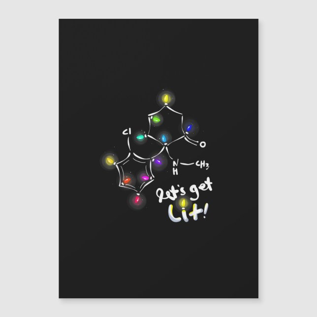 Carte Magnétique Noël Ketamine Let's Get Lit (Devant)