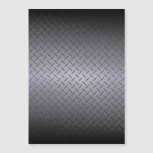 Carte Magnétique Noir à gris Diamondplate Acier Look Art
