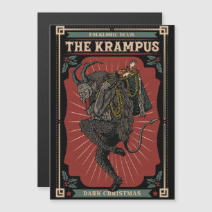Carte Magnétique Noir noir Devil folklorique Krampus Sac de jouets