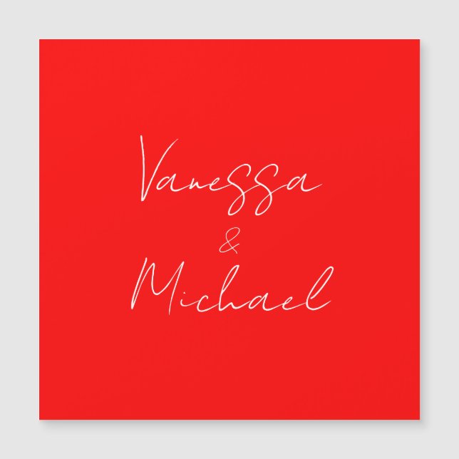 Carte Magnétique Nom d'écriture professionnelle mariage personnalis (Devant)