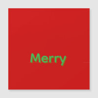 Nom vert joyeux sur fond rouge