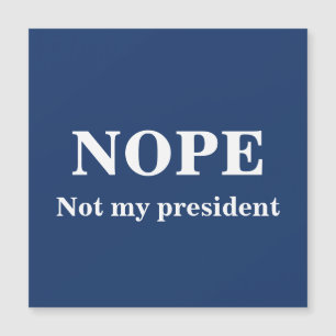 Carte Magnétique NON pas mon président personnalisable