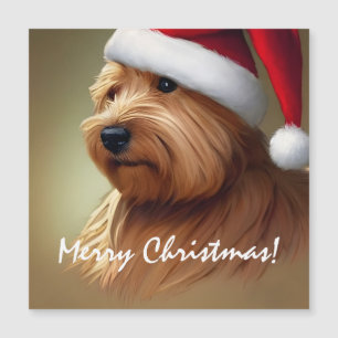 Carte Magnétique Norfolk Terrier Noël