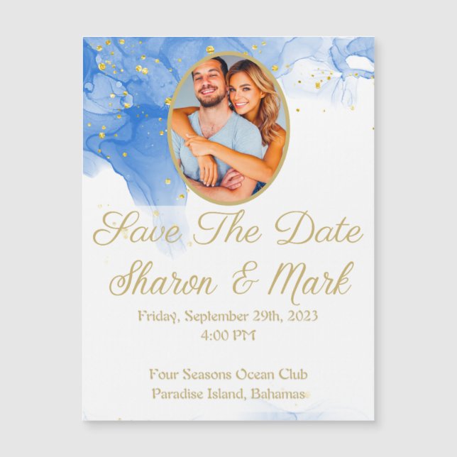 Carte Magnétique Notre Amour Est Un Infini Aimant Mariage (Devant)