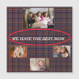 Carte Magnétique Nous avons Best Mom Tartan 4 photos Freestyle Poli