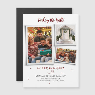 Carte Magnétique Nous avons déménagé Photos de Noël en mouvement Fa