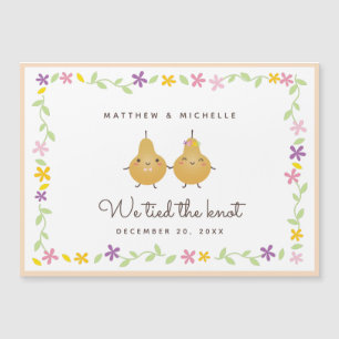 Carte Magnétique Nous Avons Mis Le Noeud Juste Marié Mariage Faire-