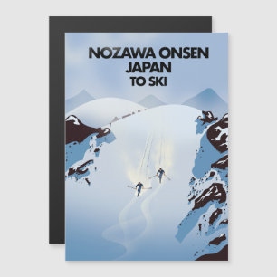 Carte Magnétique Nozawa Onsen Japon impression ski.