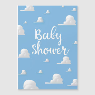 Carte Magnétique Nuageux Blancs Moutonneux Baby Shower