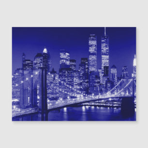 Carte Magnétique Nuit bleue de New York City