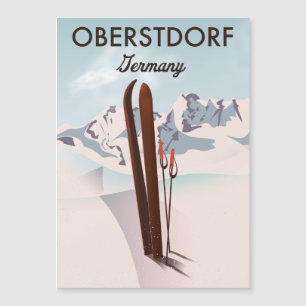 Carte Magnétique Oberstdorf Allemagne ski art.