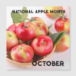 Carte Magnétique Octobre Mois national de la pomme