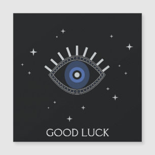 Carte Magnétique Oeil bleu, protection des yeux mauvais, bonne chan
