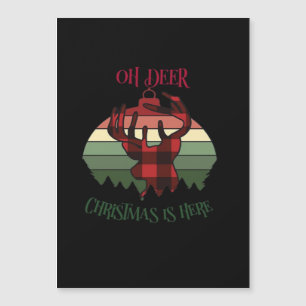 Carte Magnétique Oh Cerf Noël Est Là Joyeuse Esthétique