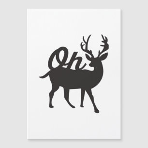 Carte Magnétique Oh Cerf Rétro Ambiance Classique 