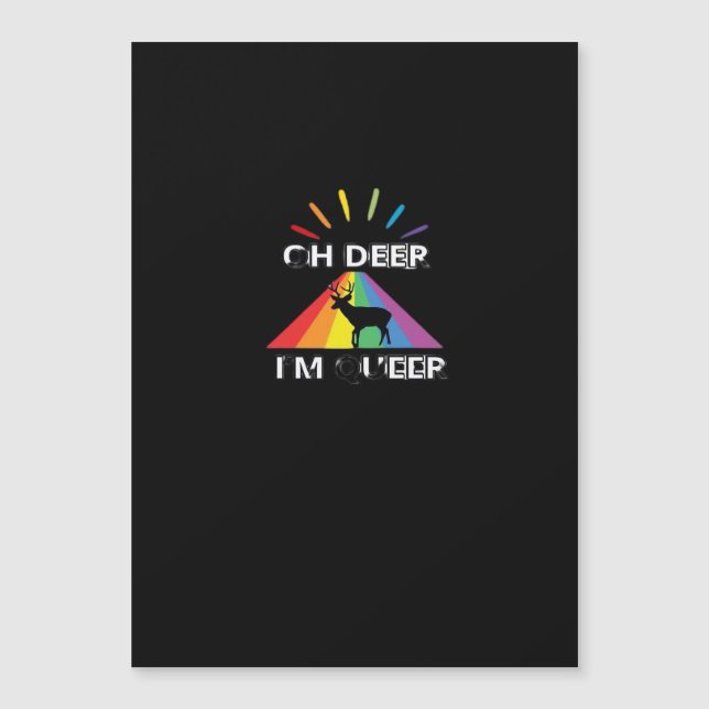 Carte Magnétique Oh Deer Queer Trendy Aesthetic Design  (Devant)